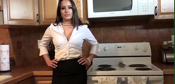  Stockinged realtor doggystyled during viewing